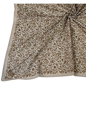 Mim Prime Pamuk Çiçek Desenli Eşarp 90x90 cm