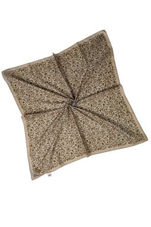 Mim Prime Pamuk Çiçek Desenli Eşarp 90x90 cm