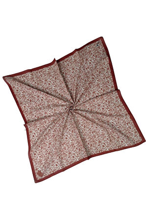 Mim Prime Pamuk Çiçek Desenli Eşarp 90x90 cm