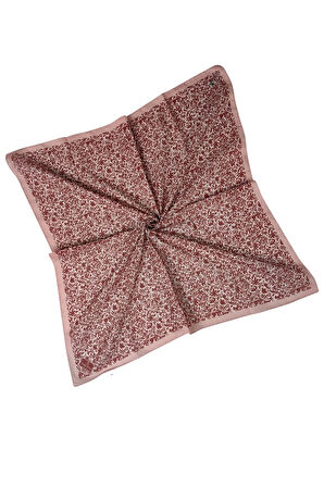 Mim Prime Pamuk Çiçek Desenli Eşarp 90x90 cm