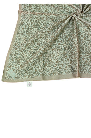 Mim Prime Pamuk Çiçek Desenli Eşarp 90x90 cm