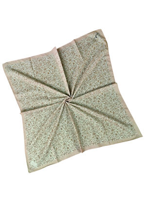 Mim Prime Pamuk Çiçek Desenli Eşarp 90x90 cm