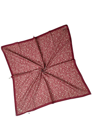 Mim Prime Pamuk Çiçek Desenli Eşarp 90x90 cm