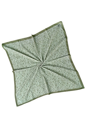 Mim Prime Pamuk Çiçek Desenli Eşarp 90x90 cm