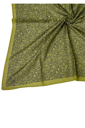 Mim Prime Pamuk Çiçek Desenli Eşarp 90x90 cm