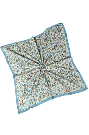 Prime Pamuk Çiçek Desenli Eşarp 90x90 cm
