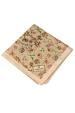 Prime Pamuk Çiçek Desenli Eşarp 90x90 cm