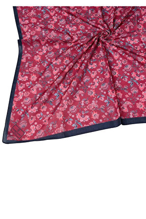 Prime Pamuk Çiçek Desenli Eşarp 90x90 cm