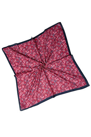 Prime Pamuk Çiçek Desenli Eşarp 90x90 cm