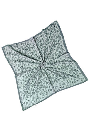 Prime Pamuk Çiçek Desenli Eşarp 90x90 cm