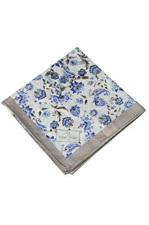 Prime Pamuk Çiçek Desenli Eşarp 90x90 cm