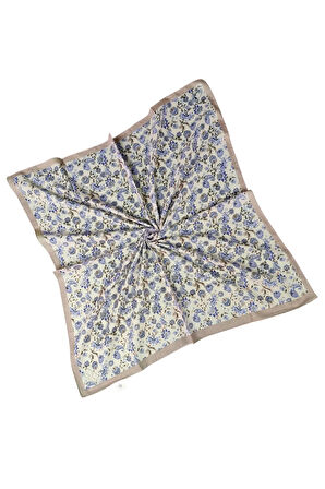 Prime Pamuk Çiçek Desenli Eşarp 90x90 cm