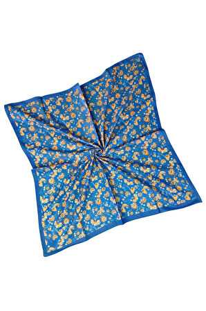 Prime Pamuk Çiçek Desenli Eşarp 90x90 cm