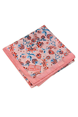 Prime Pamuk Çiçek Desenli Eşarp 90x90 cm