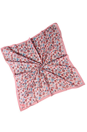 Prime Pamuk Çiçek Desenli Eşarp 90x90 cm