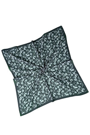 Prime Pamuk Çiçek Desenli Eşarp 90x90 cm