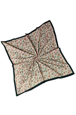 Prime Pamuk Çiçek Desenli Eşarp 90x90 cm
