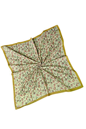 Prime Pamuk Çiçek Desenli Eşarp 90x90 cm