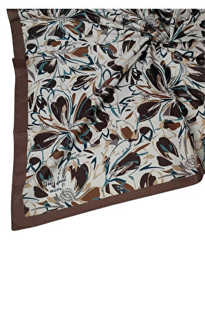 Vav İpek Kadın Micro Twill Sport Çiçek Desenli Eşarp