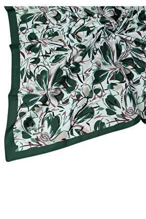 Vav İpek Kadın Micro Twill Sport Çiçek Desenli Eşarp