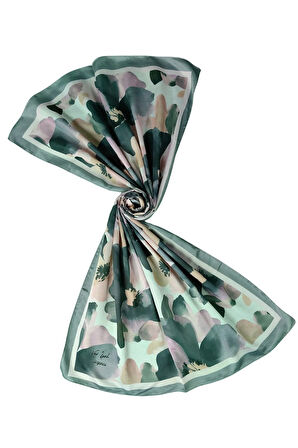 Vav İpek Soft Pamuk Şal 75x190 cm - Çiçek Desenli