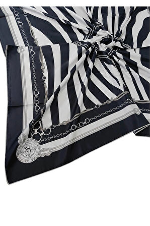 VESİ Eşarp Zincir Desenli Sport Twill Eşarp 120x120 cm