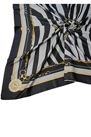 VESİ Eşarp Zincir Desenli Sport Twill Eşarp 120x120 cm