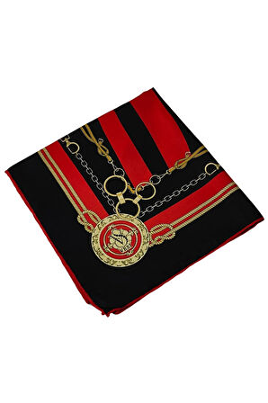 VESİ Eşarp Zincir Desenli Sport Twill Eşarp 120x120 cm