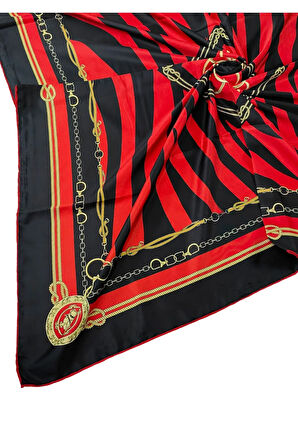 VESİ Eşarp Zincir Desenli Sport Twill Eşarp 120x120 cm