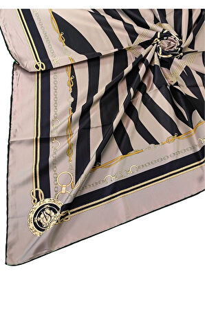 VESİ Eşarp Zincir Desenli Sport Twill Eşarp 120x120 cm