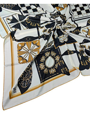 VESİ Eşarp Desenli Sport Twill Eşarp 120x120 cm