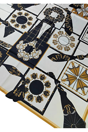 VESİ Eşarp Desenli Sport Twill Eşarp 120x120 cm