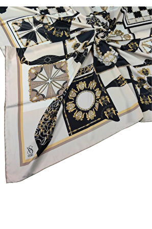 VESİ Eşarp Desenli Sport Twill Eşarp 120x120 cm
