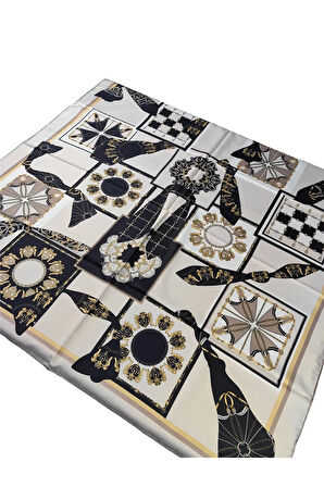 VESİ Eşarp Desenli Sport Twill Eşarp 120x120 cm