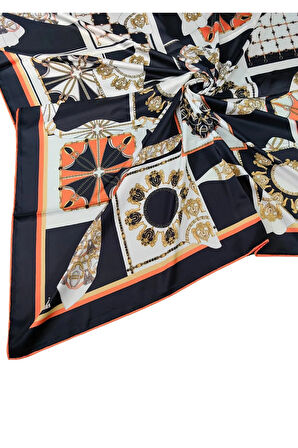 VESİ Eşarp Desenli Sport Twill Eşarp 120x120 cm