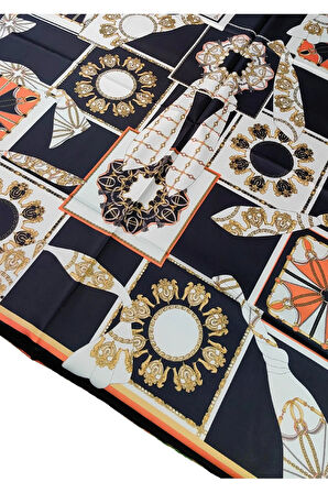 VESİ Eşarp Desenli Sport Twill Eşarp 120x120 cm