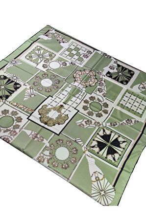 VESİ Eşarp Desenli Sport Twill Eşarp 120x120 cm