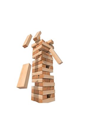 Pırıl Jenga Ahşap Denge Oyunu 54 Parça