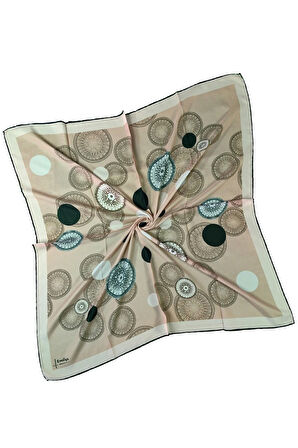 Emilya Kadın Fresh Şifon Desenli Geometrik Eşarp 90x90 cm