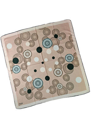 Emilya Kadın Fresh Şifon Desenli Geometrik Eşarp 90x90 cm