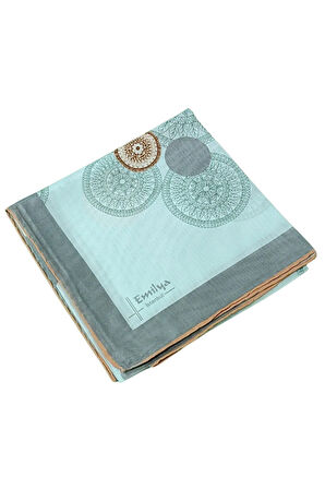 Emilya Kadın Fresh Şifon Desenli Geometrik Eşarp 90x90 cm