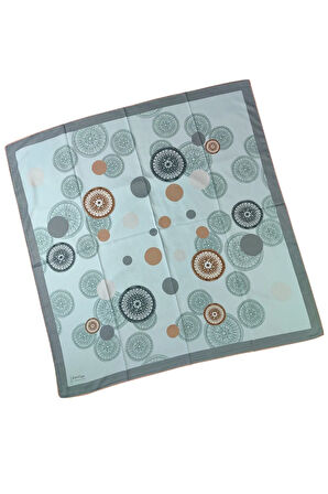 Emilya Kadın Fresh Şifon Desenli Geometrik Eşarp 90x90 cm