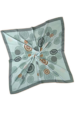 Emilya Kadın Fresh Şifon Desenli Geometrik Eşarp 90x90 cm