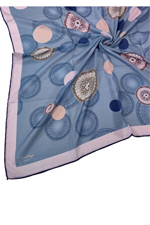 Emilya Kadın Fresh Şifon Desenli Geometrik Eşarp 90x90 cm