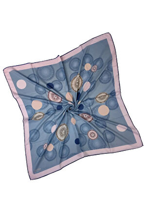 Emilya Kadın Fresh Şifon Desenli Geometrik Eşarp 90x90 cm