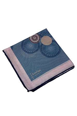 Emilya Kadın Fresh Şifon Desenli Geometrik Eşarp 90x90 cm