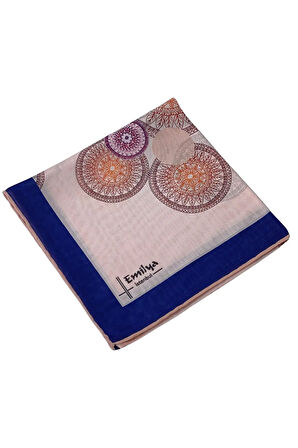Emilya Kadın Fresh Şifon Desenli Geometrik Eşarp 90x90 cm