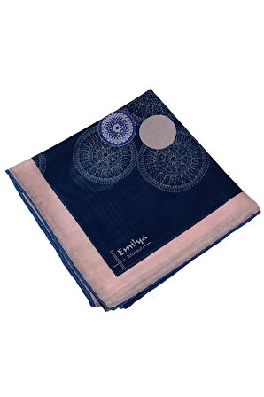 Emilya Kadın Fresh Şifon Desenli Geometrik Eşarp 90x90 cm