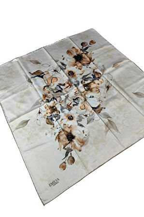 Emilya Rayon Çiçek Desenli Eşarp 90x90 Cm