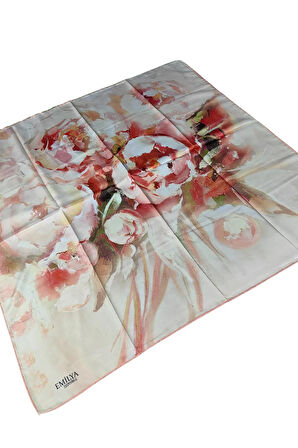 Emilya Rayon Çiçek Desenli Eşarp 90x90 cm